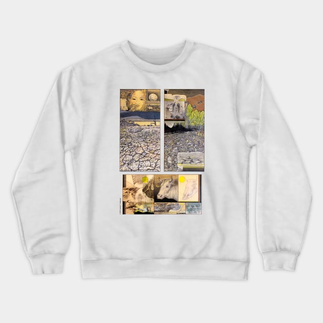 Drought Triptych Crewneck Sweatshirt by JEAndersonArt